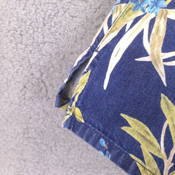 Liz Claiborne Capri Pants Womens Size 16 Blue Floral (Altered Waist) W31 L22 - Picture 13 of 16